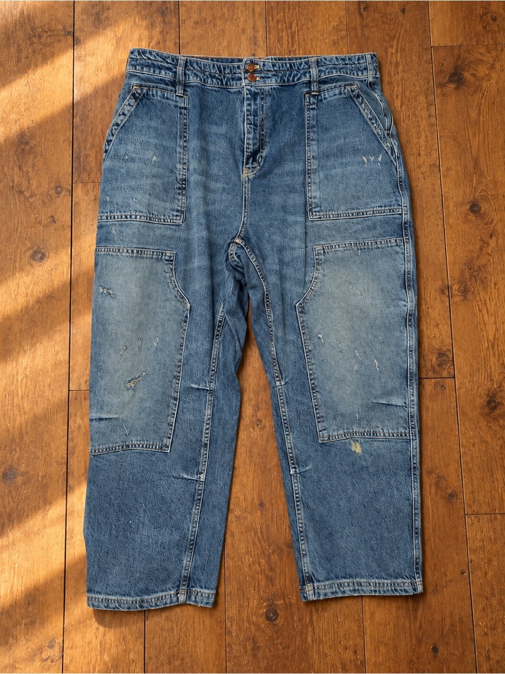 Pilcro High Rise Carpenter Barrel Leg Jeans Sz 22W NWOT